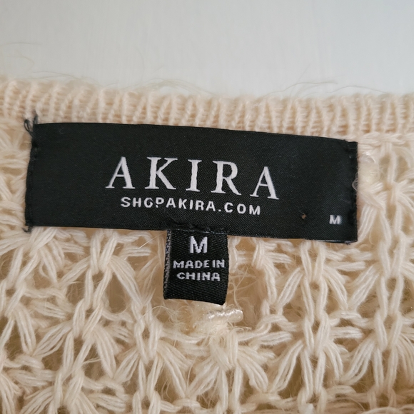 Akira Cream Sequin Fringe Sweater - Picture 3 of 7